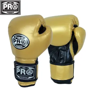 ProBoxing Leather Boxing Gloves – (Dark Yellow) – Training Boxing Gloves for Boxing, MMA, Muay Thai & Sparring – Durable Genuine Leather, Wrist Support, Impact Protection
