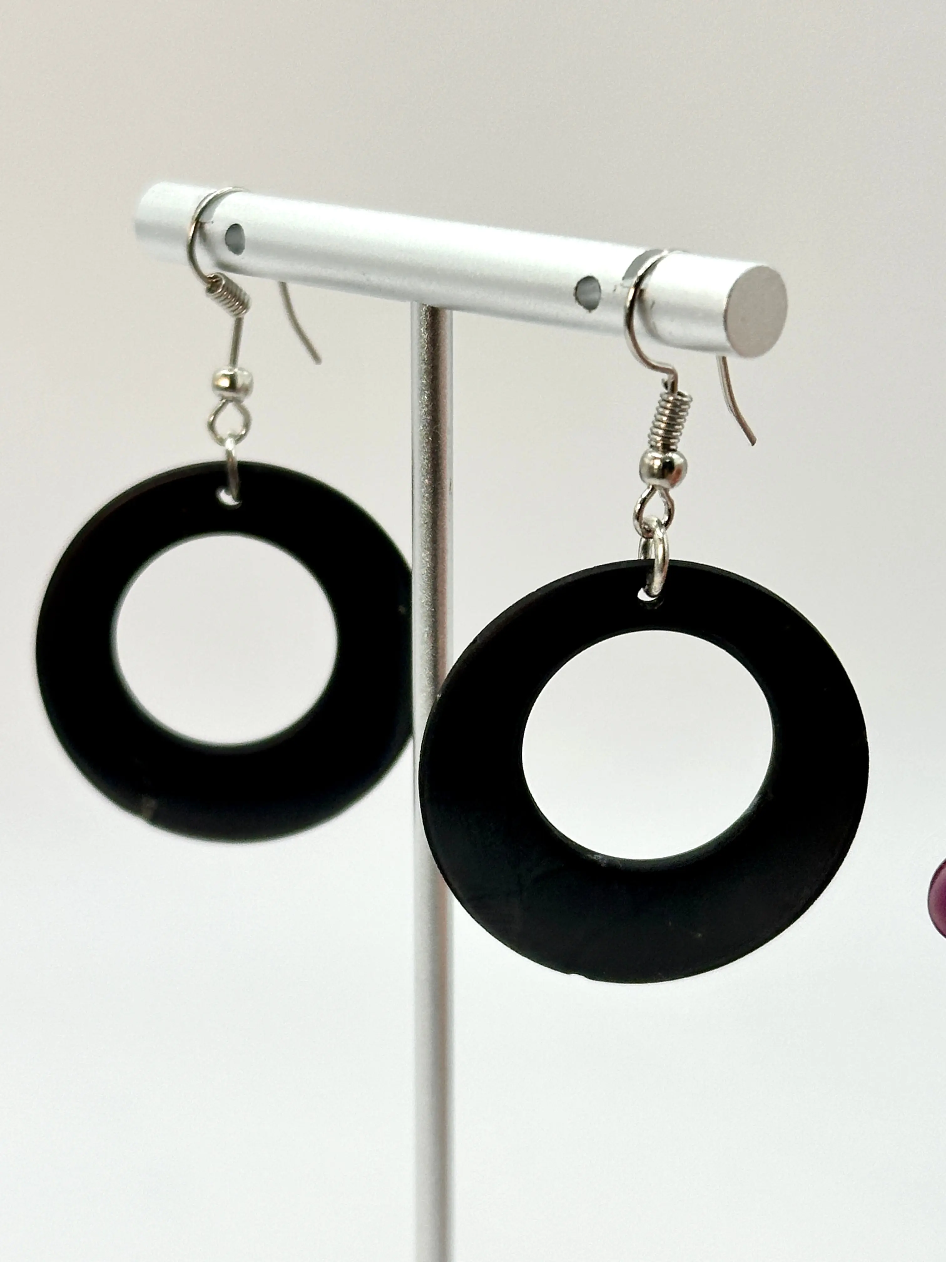 SHUNGITE EARRINGS! - EMF Protection - Hand Cut Genuine Natural Shungite Earring High Quality Black Lustrous Gemstone from Russia