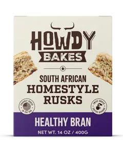 Howdy Bakes Rusks - Healthy Bran 14oz / 400G