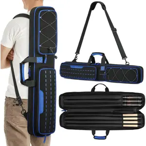 Pool Cue Case, 3x4 / 5x5 Pool Stick Billiard Cue Accessories Soft Padded Bag Case