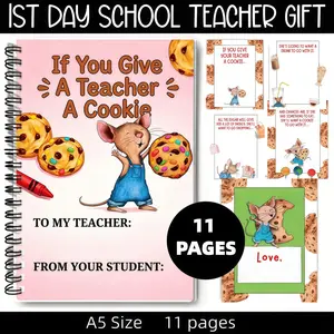 A5 Notebook for Teachers, Spiral Bound Notepad, Creative DIY Teacher Appreciation Gift, Perfect Thank You Notebook, Ideal Teacher Festival Present