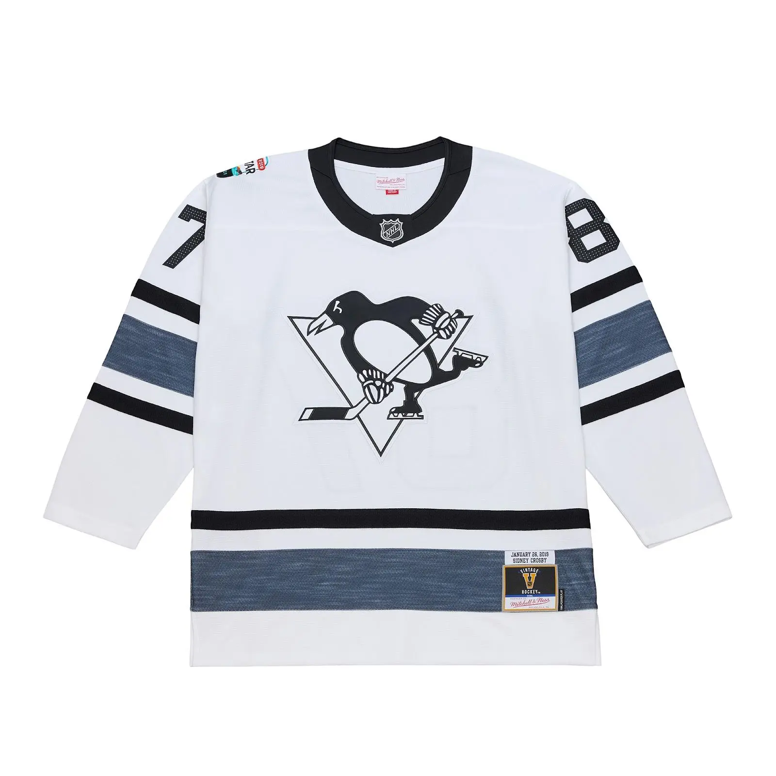Sidney Crosby 2019 NHL All-Star Game White Power Play Jersey Throwback Hockey Fan Gear Mitchell & Ness