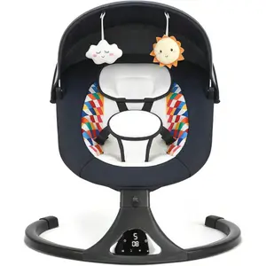 Baby Swing For Infants, Modern Infant Swings With Bluetooth & Remote Control, 5 Speed Motions, 12 Soothing Sounds, Portable For Newborns (Black)