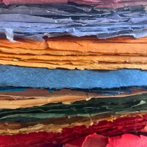 Handmade Colorful Lokta Paper 20x30 40GMS Heavyweight Wrapping Paper Made in Nepal