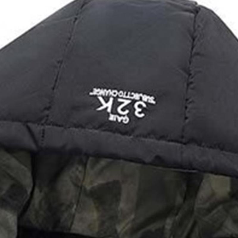 Men's heavyweight winter coat, full zip-up jacket, thick warm insulated cotton-padded overcoat, full-length zipper, and multiple pockets, suitable for skiing, snowy days, and everyday winter wear, formal and casual jackets Menswear Tops Beige Long Sleeve