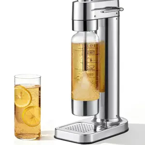 MAXUMAA Premium Stainless Steel Soda Creation - Manual Sparkling Water Dispenser with 1L Carbonating Bottle, Compatible with 60L CO2 Cylinder (Not Included)