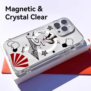 Anime Persona 5 Phone Case for iPhone 17 16 15 14 13 12 11 Pro Max Plus Clear Magnetic Phone Case – Anti-Yellow For MagSafe Slim & Lightweight Precision Cut Camera Protection, Shockproof Scratch-Resistant Transparent Case