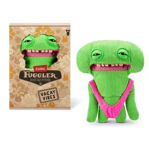 Zuru Fuggler Vacay Vibes Smiley O’Riley Green Funny Ugly Monster Plush Toy 9 Inch
