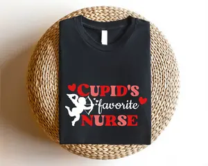 Cupid's Favorite Nurse T-shirt, Valentine Nurse Shirt, RN Nurse T-shirt, Valentine's Day Gift For Nurse, ER Nurse Shirt, Pediatric Nurse Tee