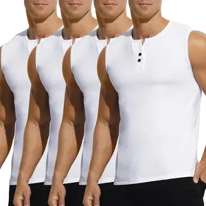 Arjen Kroos Men's Running Sleeveless Shirts 4 Pack Workout Tank Top Gym Muscle Shirts Athletic Undershirts