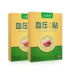 Herb-Based Acupoint Blood Pressure Balance Heat Patch, Healthcare Solution, Easy-to-Apply Herbal Blend Aid for Adults, 6 Pcs/Pack, 30g Each