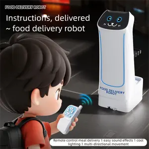 Compact Intelligent Induction Remote Control Food Delivery Robot Toy for Kids - Snack & Drink Transport Car, No-Screen Interactive Play, No Battery Needed, Top Birthday Gift for Boys & Girls