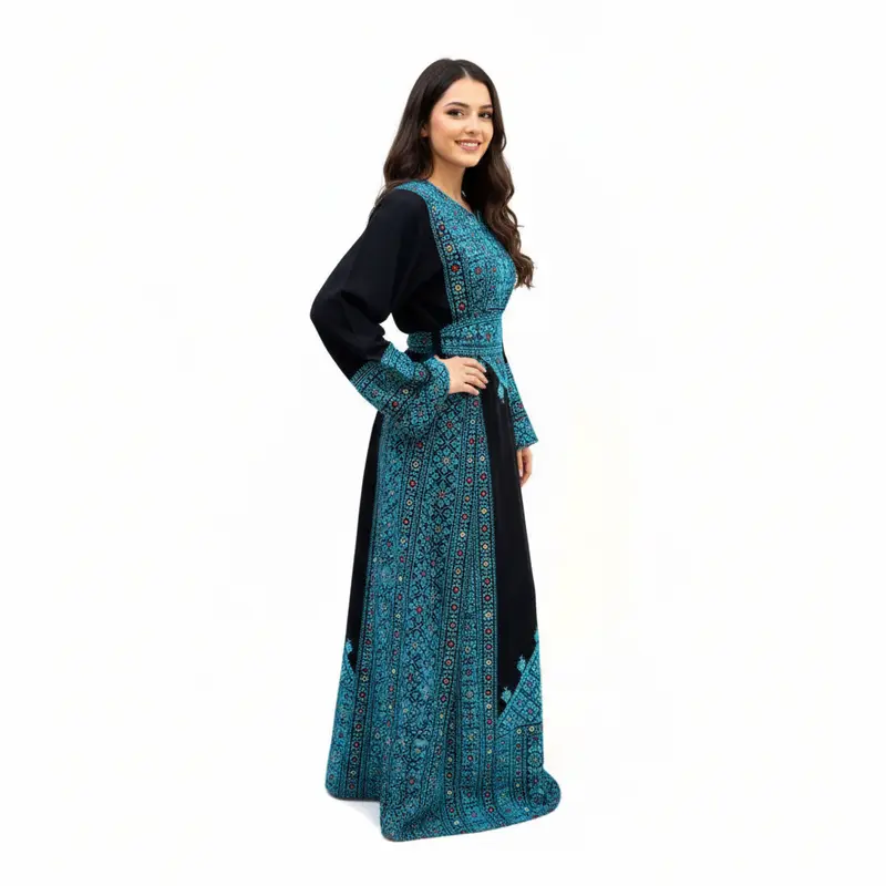 sachin and babi light blue dress Star Of Yafa Thobe main image 1
