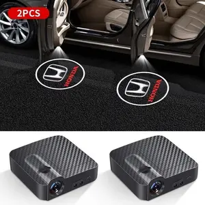 【Free Shipping 】No-Drill Courtesy Logo Lamp for Honda, Tesla, Toyota, Ford & More | Ultra-Bright, Battery-Powered,2Pcs Wireless LED Car Door Projector Welcome Light –