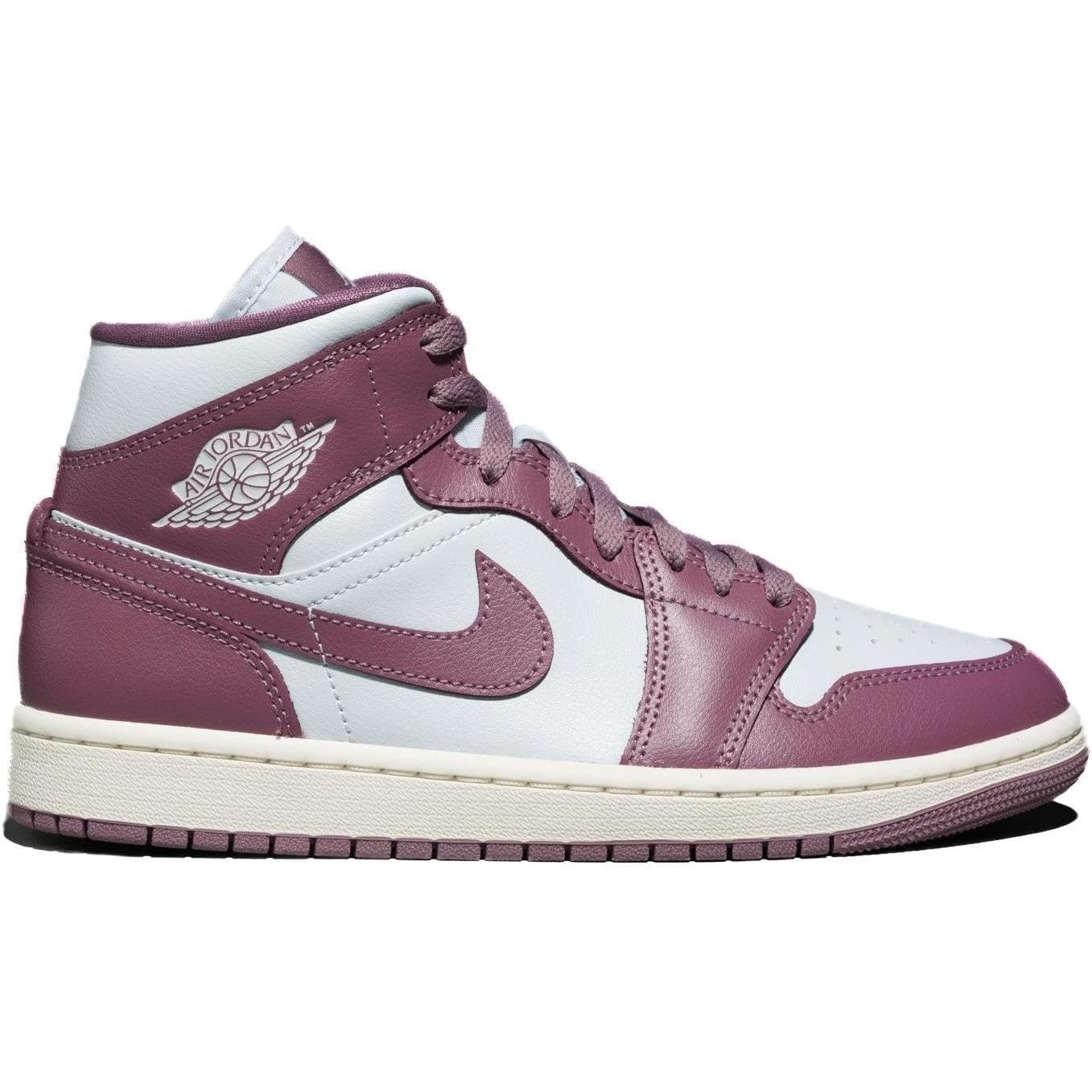 Women's Air Jordan 1 Mid Pure Platinum/Sky J Mauve-Sail (BQ6472 050)