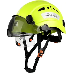 Hard Shell Cap with Dual Face Shields, Adjustable Fit, Shock-Absorbing Head Guard for Workshop, DIY, Outdoor Work, Home Improvement