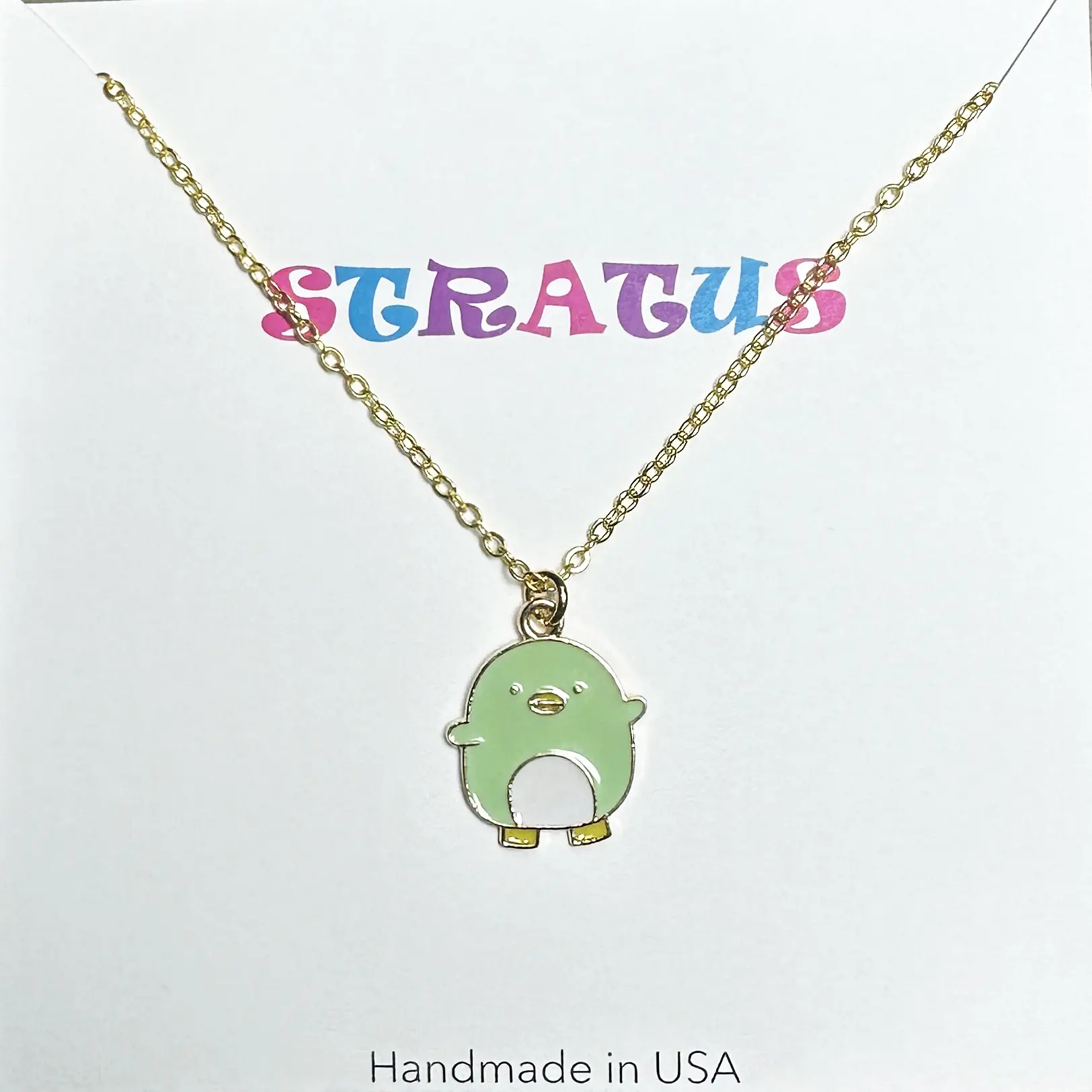 Green Sumikko Gurashi Penguin 18 Inch Charm Necklace