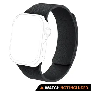 Suitisbest Snap Duo Magnetic Silicone Band for Apple Watch 42mm(S1-S3)/44mm/45mm/46mm/49mm(Ultra 1/2/3), Leather-Like Two-Tone Strap, Breathable Lightweight iWatch Band - Watch not included