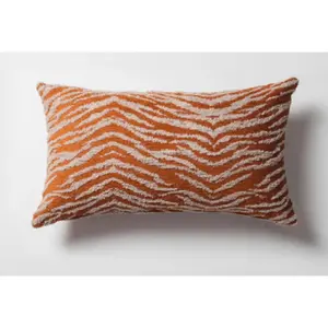 Zebra patterned lumbar pillow 11"x19"
