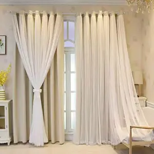 High-Quality Dual Layer Sheer Curtains and Drapes, Elegant and Stylish Window Decor for Bedroom and Living Room, Perfect Home Decoration, Easy Install Curtain