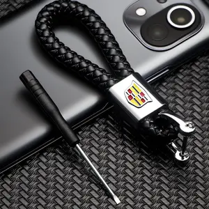 Cadillac Car Keychain Rope Anti-Loss Durable Keyring, Non-Slip Waist Bag Attachment, Rust-Resistant Automotive Accessory