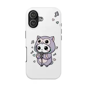 Cute Kawaii Microphone Character Phone Case | Singer Music Notes