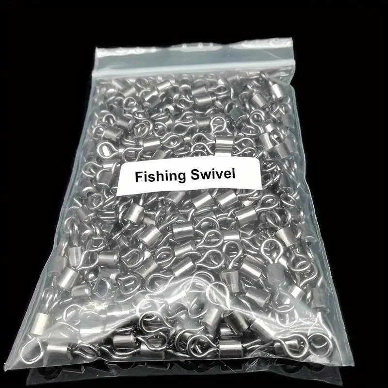 Heavy-duty Fishing Swivel Ring, Swivels For Fishing, 100pcs/pack Lure Connector, Premium Tackle Accessories for Secure Fishing Connections, Ideal for All Techniques, Fishing Gear, Fishing Equipment, Fishing Supplies