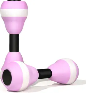 2-Piece Aquatic Exercise Foam Dumbbell Set - Pool Fitness Water Aerobic Equipment