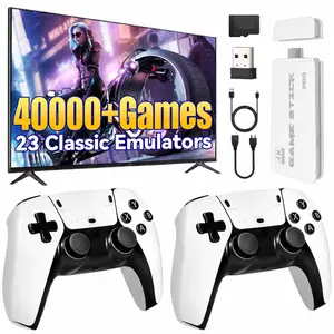 Mass Games Retro Game Console | Wireless TV Game Console with over 40,000+ built-in games, 23 emulators, and two controllers | Portable TV gaming device suitable for children and adults