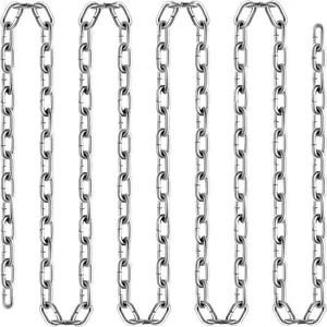 Grade 30 Chain 3/16 Inch By 100 Ft Length, Proof Coil Zinc Plated Chain, Heavy Duty Grade 30 Chain For Towing, Logging, Agriculture And Guard Rails Use, Durable Steel Chain With Corrosion Resistance