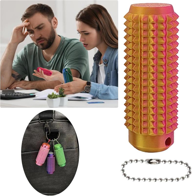 Little Ouchies Fidget, Pocket Mini Fidget Toy, Spiky Grippie Stim Keychain, Venting Key Pendant for Anxiety Relief Positive, Novelty Gifts for Friends Stress Relieving Accessory