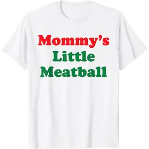 [100% Cotton] Mommy's Little Meatball Italian Funny T-Shirt