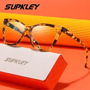 SUPKLEY Tortoise Cat Eye Reading Glasses Stylish Retro Frame, Lightweight And Comfortable, Clear Lenses for Presbyopia, Perfect for Daily And Office Wear.