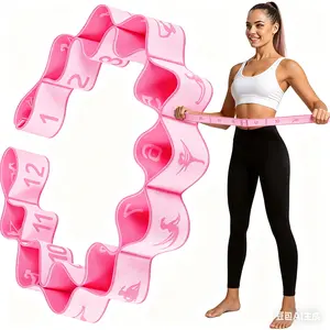 Yoga Resistance Band with Markings, Dance Stretching Strap, Home Fitness Rehab Pull Strap