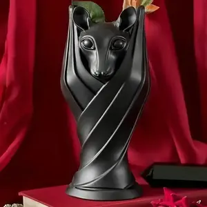 1 Piece Vintage Gothic Bat Pen Holder - Lightweight Desktop Organizer, Exquisite Bat Pattern Design, Durable Plastic Pen Stand for Home and Office, Unique Holiday and Graduation Gift for Relatives and Friends, Bat Decoration and Accessories, Elegant Rotat