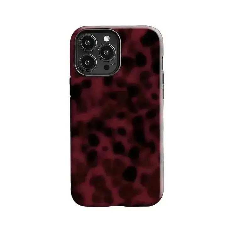 Maroon Tortoise Shell - Phone Case | Luxury | Cover Suitable for iPhone 17/16/15/14/13/12/11 Pro Max/Plus and  Samsung Galaxy S23FE/22/23/24/25