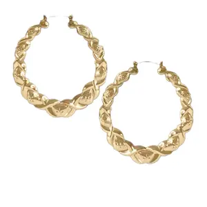 XO Earrings - Gold Plated Braided Hoop Earrings for Women, Stylish and Durable Jewelry Accessory