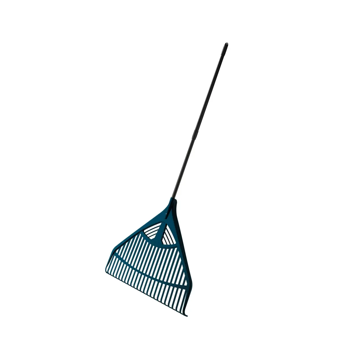 Suncast SUALRT240D 24 in. Plastic Telescoping Garden Rake - Steel Long Handle Adjustable Hoes & Rakes, Easy Assembly, Easier Reach, Quick Raking, Reduces Clogging
