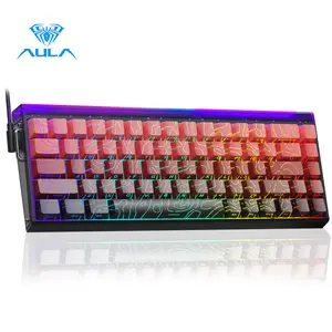 AULA Hero 68 HE 60% Gaming Keyboard Wired, Hall Effect Magnetic Switch Keyboard with Adjustable Actuation, Fast Trigger Mode, 8K Hz Polling Rate, 0.125ms Latency,Side Printed PBT Keycaps, RGB Backlit