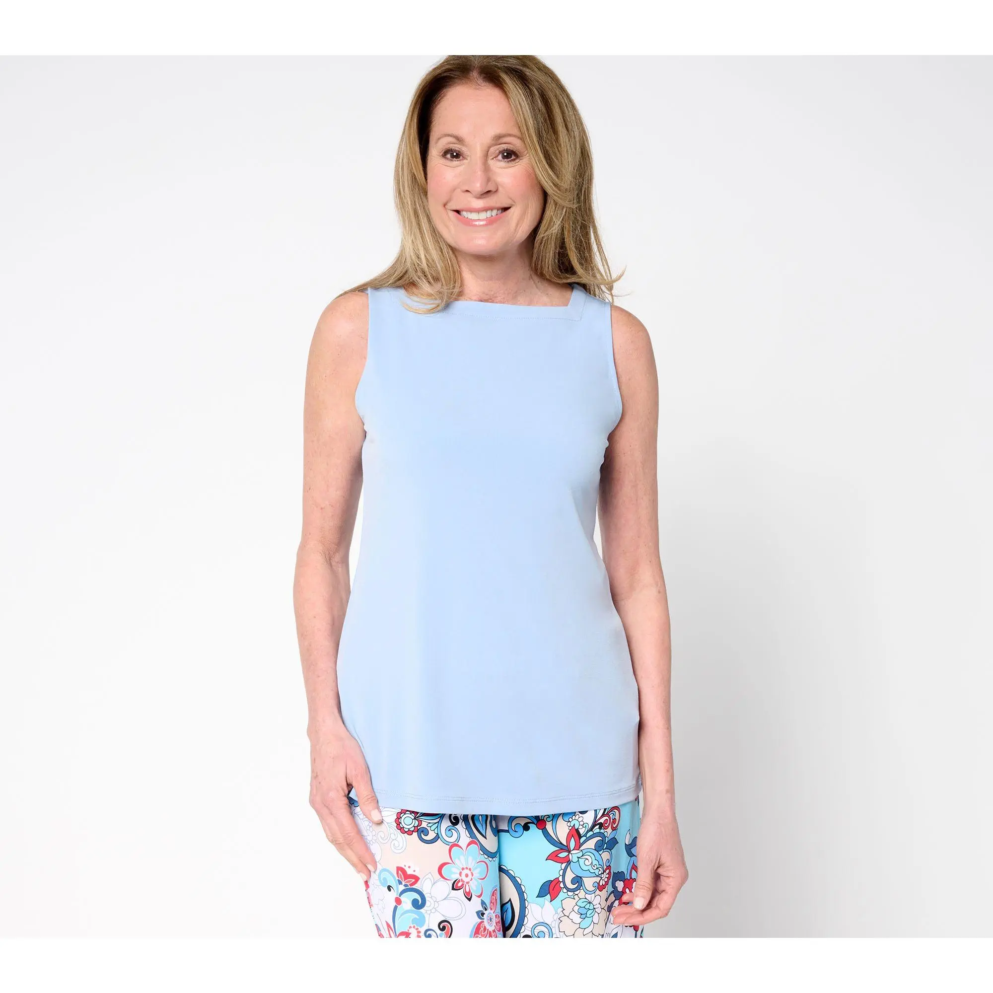 Susan Graver Modern Essentials Liquid Knit Sleeveless Top