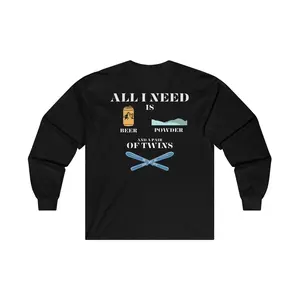 All I Need Long Sleeve Shirt Cotton Slim-fitting