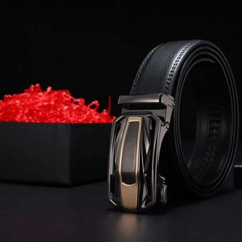 2pcs Men'S Ratchet Leather Belt Set - Sliding Belt Adjustable For Gift Mens Dress Fashion Belts1 3/ 8", Christmas Gift Ideal Men'S Belt Accessory