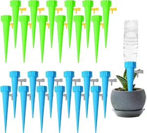 24 PCS Self Watering Spikes for Plants, Self Watering Planter Insert with Adjustable Drip Valve, Auto Vacation Plant Watering Devices Plants Water System