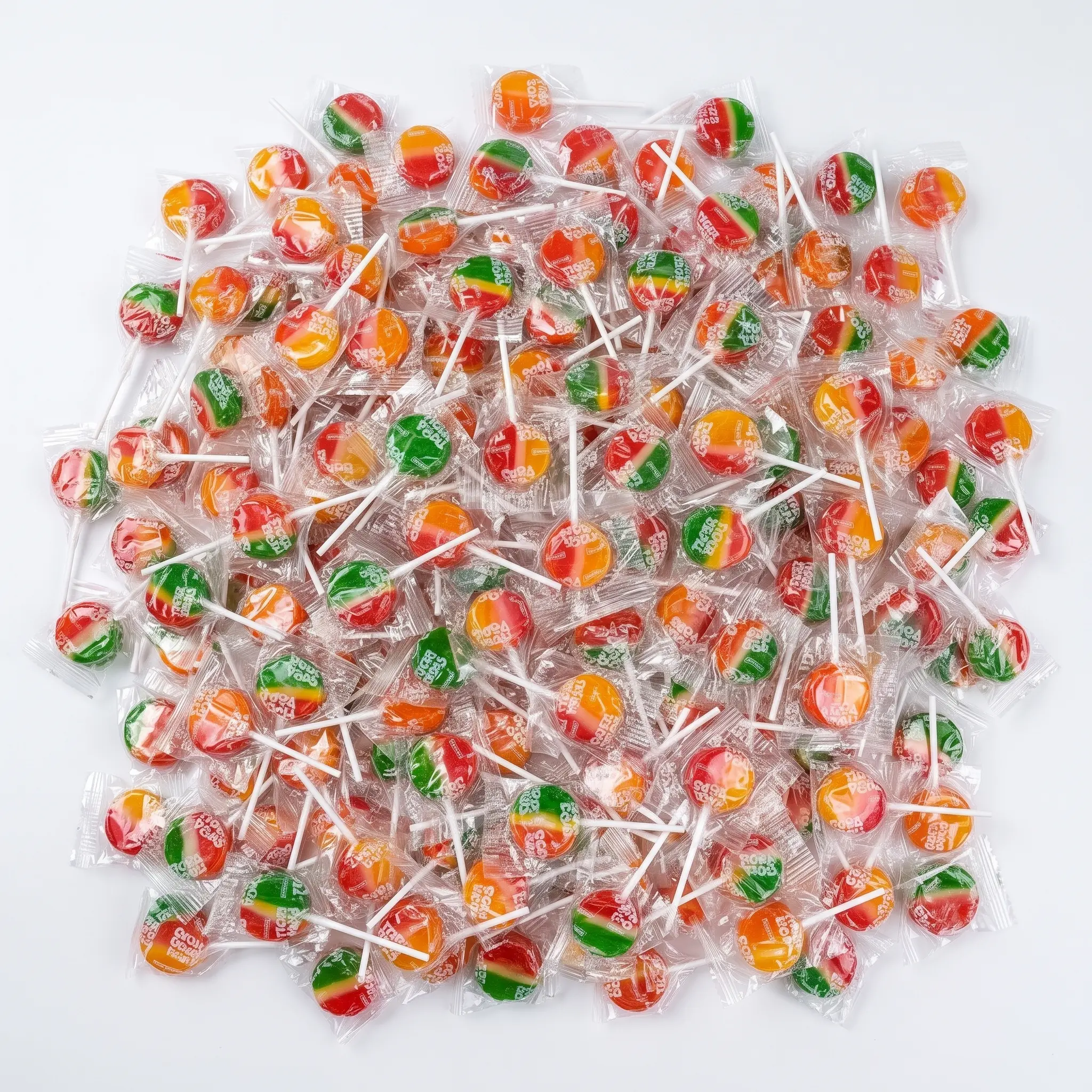 Tiger Pops Dual Flavor Swirl Lollipops Fruity Hard Candy Individually Wrapped