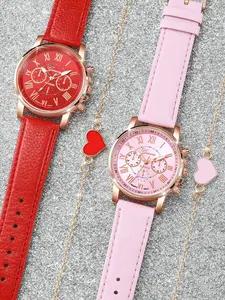 4-piece Women's Watch Fashion Watch Women's Versatile High end Quartz Watch Women's Watch Women's Watch Set