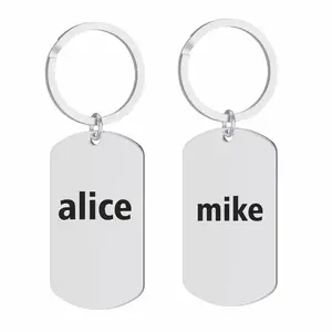 Custom Word Keychain Metal Key Tag – Engraved Keepsake Gift for Language Lovers Home Office