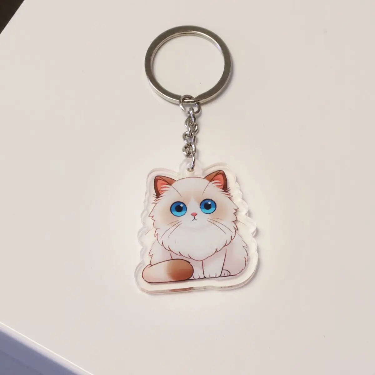Custom Pet Ragdoll Cat Kitty Acrylic Keychain - Kawaii Kitty Keychain - Cat Lovers Accessory Gift, Bags and Keys Kids keychain