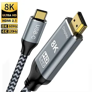MIZIQIER USB C to HDMI Cable 4K120HZ 8K60HZ |Anti-Interference Gold-Plated Plugs| Aluminum Type-C to HDMI Cord, Thunderbolt 3 & 4 Compatible for iPhone 15 Series, MacBook, iMac, iPad Pro, Galaxy, Surface, Dell, HP audioplugs hd mi adapt ador Accessories