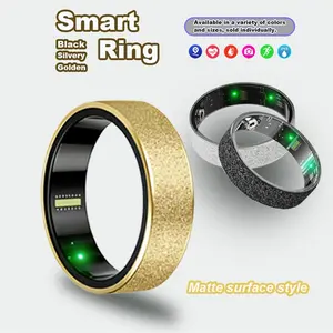 New matte smart ring, monitors blood pressure, blood oxygen, sleep, and exercise, IP68 waterproof, sports tracker, fitness tracker, wearable accessory, wearable devices/daily wear/party/women's ring, jewelry ring, fashion accessory ring