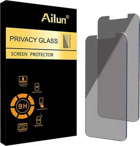 Privacy Screen Protector for iPhone 14/13/13 Pro [6.1 Inch] - 2 Pack Anti-Spy Tempered Glass
